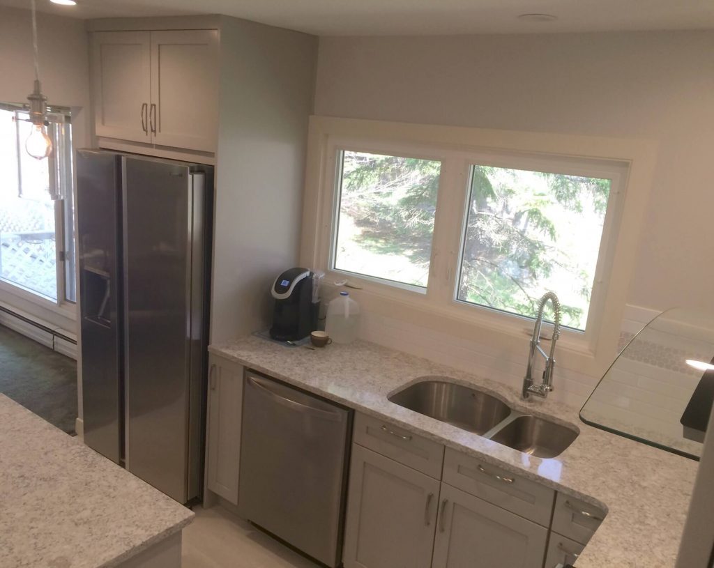  Built in microwave on kitchen island 