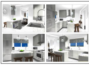  3-D kitchen rendering 