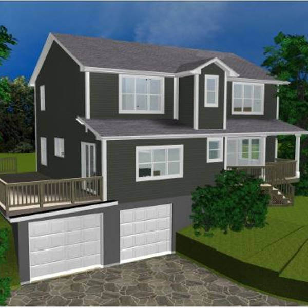 second story addition rendering drawing