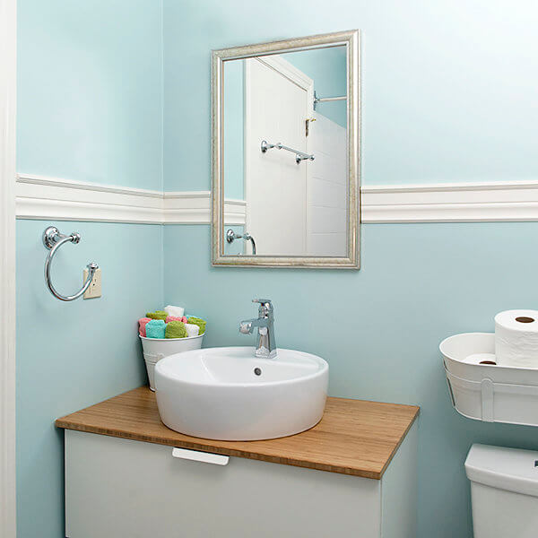 raised shink vanity kids bathroom