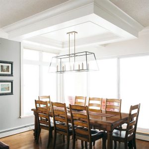 condo remodel coffered ceiling design