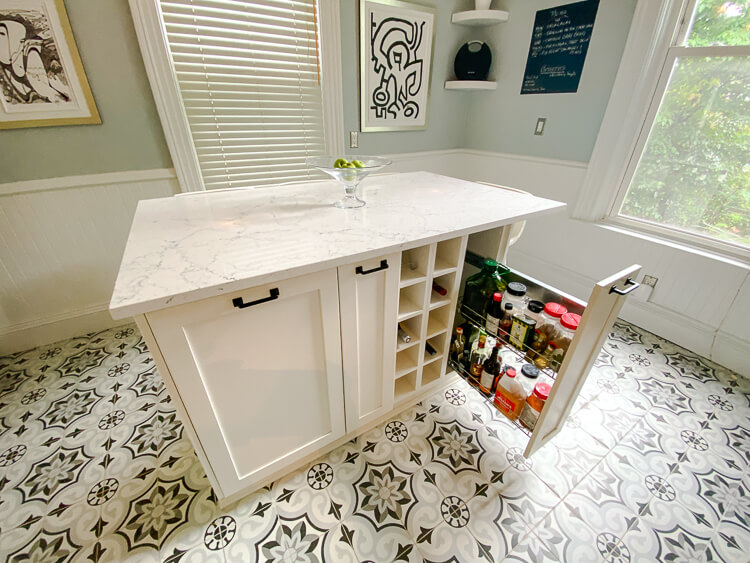 Kitchen Island Remodel Storage