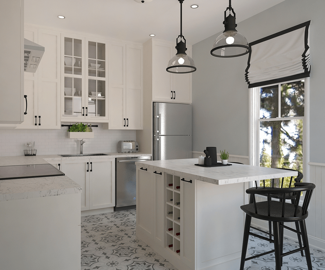 Kitchen Remodeling Island Render